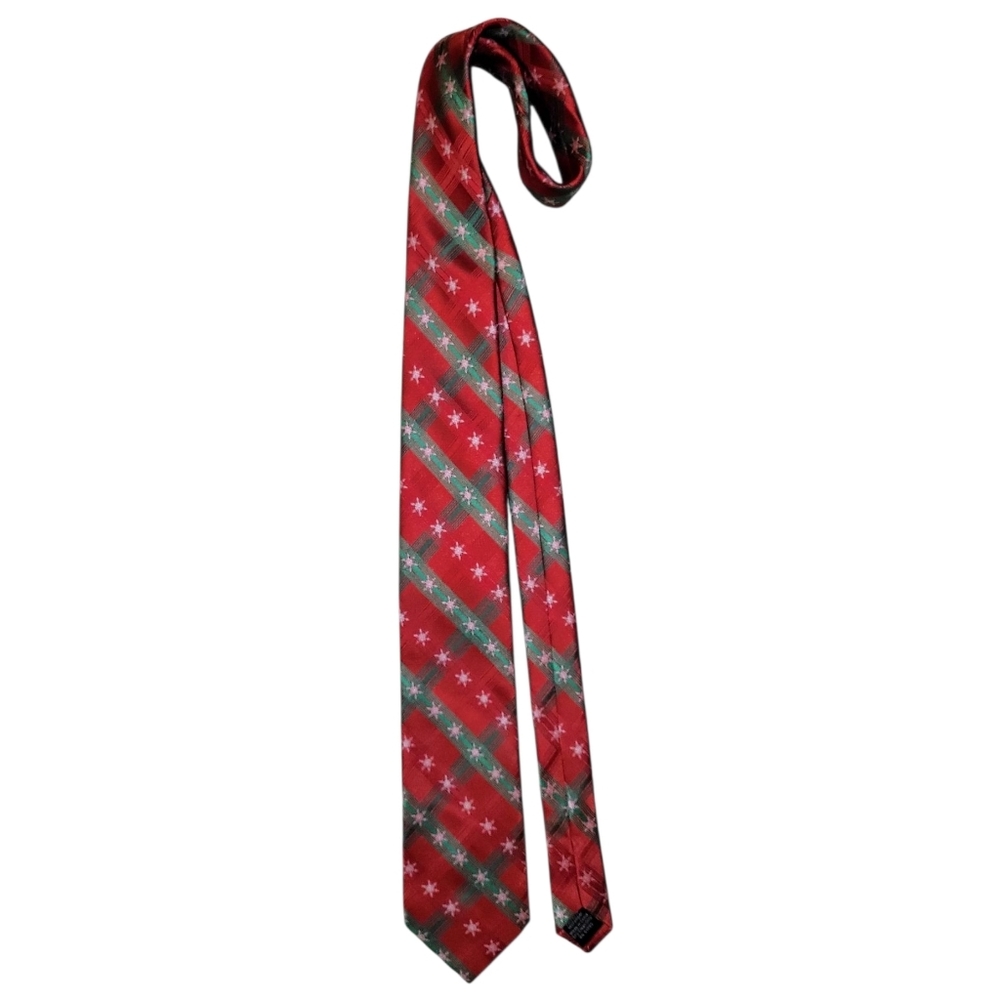 Red and Green Plaid Men's Tie